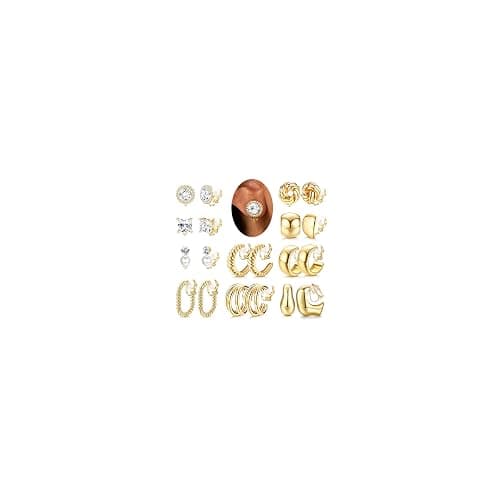 Gold clip on earrings  thumbnail 2
