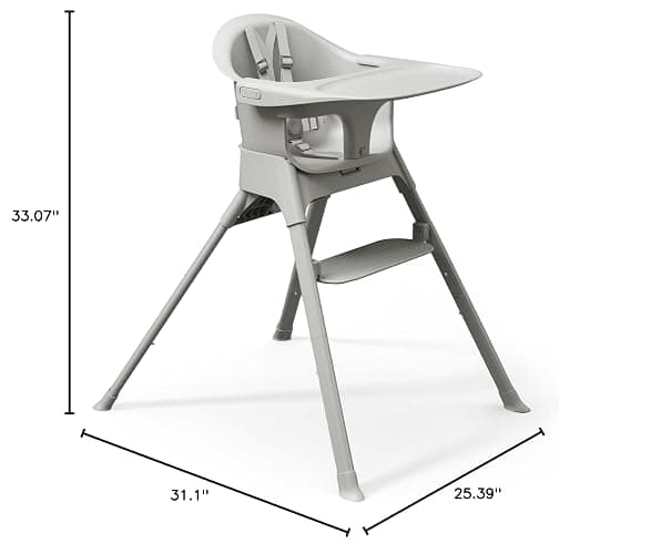 Mompush Olli 7-in-1 Convertible High Chair for Babies and Toddlers | BPA-Free Food-Safe Plastic, Easy to Clean, 100% Removable and Washable, 1-Second Click-In Design, Easy-Fold Storage thumbnail 3