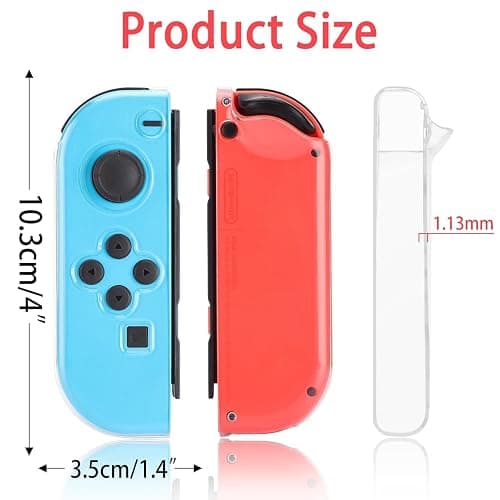 Soft TPU Case Cover for Nintendo Switch Joy-Con, Clear Protective Case Compatible with NS Joy Cons Handheld Controller thumbnail 5