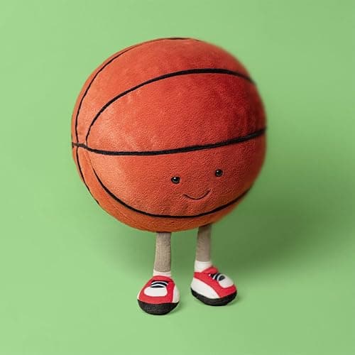 Jellycat Amuseables Basketball Stuffed Toy, 12.5 inches - Basketball Plush Gift for Sports Fans - Basketball thumbnail 8