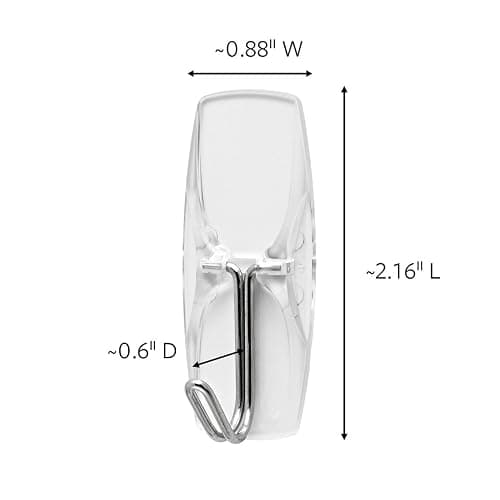 Command Medium Clear Wire Toggle Hooks,10 Wall Hook and 12 Strips, Damage-Free Hanging with Adhesive, Great for Hanging, Organization and Storage, Holds up to 2 lb thumbnail 2