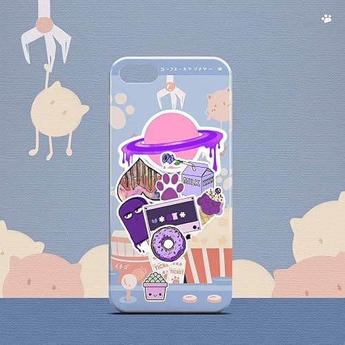 Girl's Purple Aesthetic Waterproof Stickers - 50 PCS for Water Bottle, Laptop, Phone - Cute Designs for Teens and Kids thumbnail 2