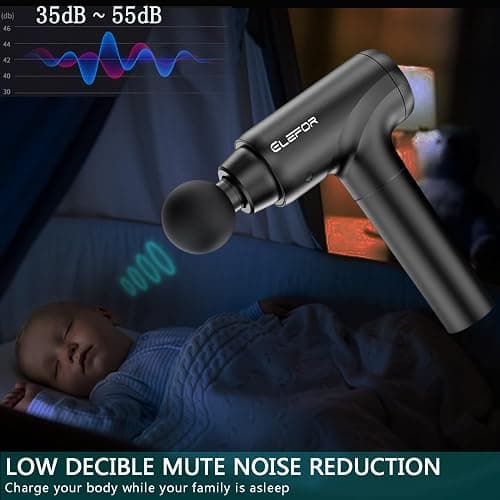 Massage Gun Deep Tissue,Percussion Massager Gun for Athletes Muscle Massage Gun for Pain Relief with 10 Massage Heads & 20 Speeds thumbnail 6