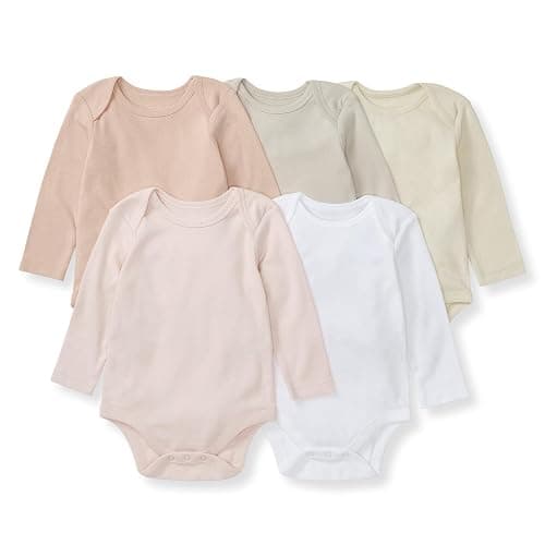 Burt's Bees Baby Bodysuits, Short Sleeve and Long Sleeve One-Pieces, 100% Organic Cotton - Image 1