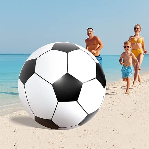 Lewtemi Big Inflatable Giant Soccer Ball Large Inflatable Beach Sport Ball Pool Party Decoration Toys Oversized Jumbo Beach Toy for Pool Water Sports Games thumbnail 6