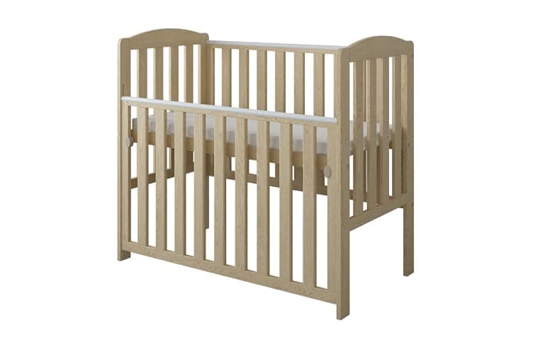 Viculii Waffi Baby Space Saver Baby Cot and Mattress 100x50x10cm | Compact Mini Natural Cot with Drop Side and Mattress thumbnail 2