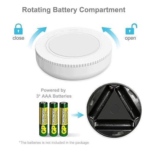 Tap Light 6 Pack Portable LED Puck Touch Night Lights - Battery Operated Under Cabinet Lighting for Kitchen, Closet, Classroom, Indoor & Outdoor thumbnail 3