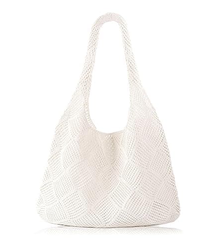 COOKOOKY Crochet Beach Tote bag Summer Beach Bag for Women Aesthetic Mesh Tote Bag Hippie Bag Knit Bag - Image 1