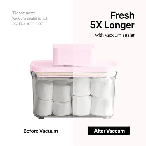 VAKUEN Premium Airtight Food Storage Containers ROSE Pink Lid, 1.0L(1.06qt) x2pcs Container. Patented Double Silicone Lining, 100% Leak Proof, BPA-FREE thumbnail 6