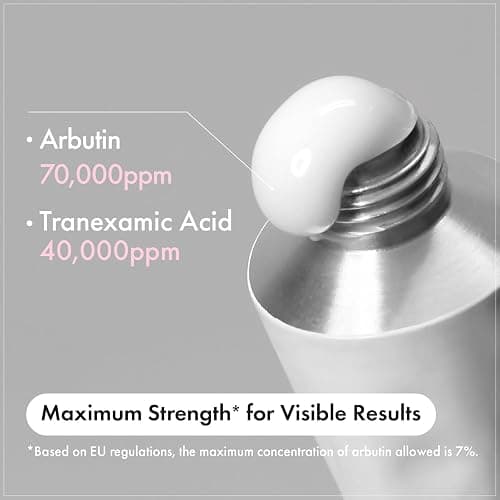 TOSOWOONG Arbutin 7% + Tranexamic Acid 4% Cream for Dark Spots, Brightening | 70,000ppm Arbutin + 40,000ppm TXA, Niacinamide, Glutathione for Blemishes & Freckles, Glow, Korean Skincare, 50ml/1.69 fl oz thumbnail 4