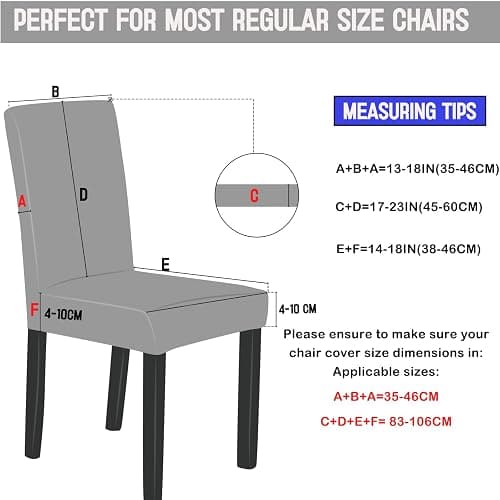 Qubjus Chair Covers for Dining Room Set of 2 Stretch Chair Slipcovers with Skirt Removable Washable Kitchen Chair Protector Cover Set for Home, Party, Wedding(Off-White, 2Pcs) thumbnail 3