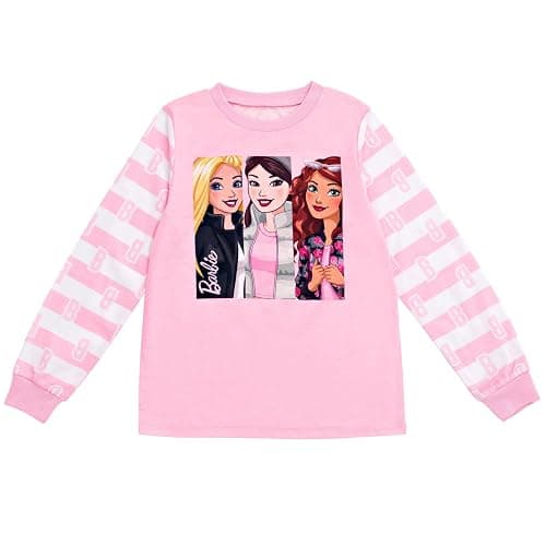Barbie Girls Pajama Shirt Pants and Slippers 3 Piece Little Kid to Big Kid thumbnail 3