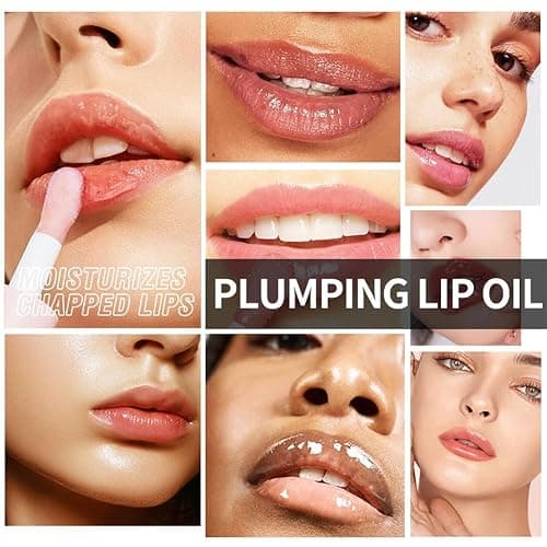 Hydrating Lip Glow Oil, Moisturizing Lip Glow Oil, Nourishing Glossy Transparent Lip Oil, Plumping Lip Oil, Lip Balm, Non-sticky Tinted Toot Lip Balm for Lip Care (PINK)0.2 OZ thumbnail 7