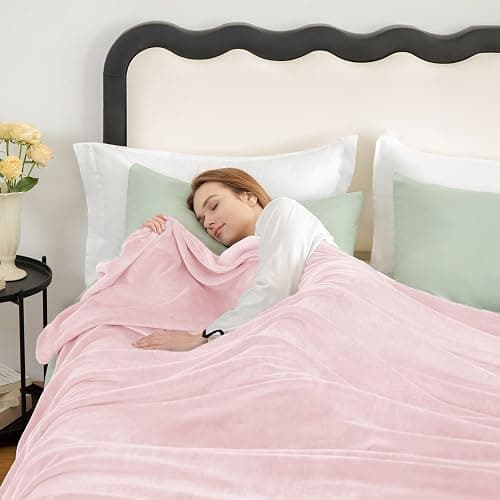 WAVVE Plaid Couverture Polaire Flanelle en Microfibre, Jeté de Canapé 150x200 Rose, Couverture lit Jete de Canape 2 Personnes, Plaid Fourrure Grand Chaud et Doux en Peluche, 200x150 thumbnail 6