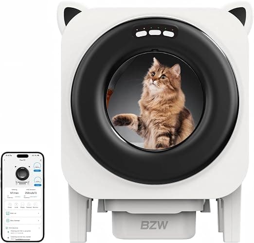 Self Cleaning Litter-Box for Multiple Cats with 76L Large Capacity,Automatic Litter Box with App Control and Safety Sensors Protection (Black) - Image 1