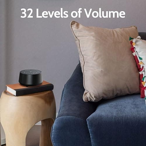 Color Noise Sound Machines with 25 Soothing Sounds Sleep White Noise Machine 32 Volume Levels 5 Timers and 4 Sound Categories and Memory Function for Home Office and Travel thumbnail 6
