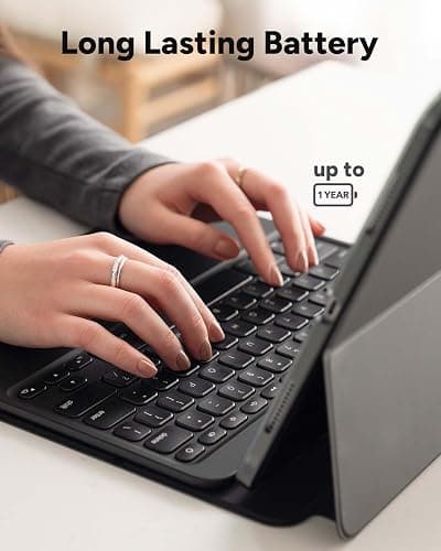 ZAGG Pro Keys 2 iPad Pro 11" (M5)/ (M4) Keyboard Case - Wireless Keyboard & Detachable Folio Case, Laptop-Style Keys, Multi-Pairing Bluetooth, 6.6 ft Drop Protection, NOT COMPATIBLE w iPad Pro Gen 1-4 thumbnail 7