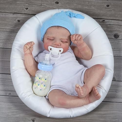 CHAREX Realistic Reborn Baby Dolls Boy - 18 Inch Newborn Sleeping Baby Dolls, Lifelike Reborn Baby Dolls with Weighted Soft Cloth Body Birthday Gift Toy for Age 3+ thumbnail 5