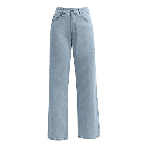 MGWTFZDL High Waisted Jeans for Women Straight Leg Denim Pants Wide Leg Jeans High Rise Baggy Pants with Pockets Streetwear thumbnail 3