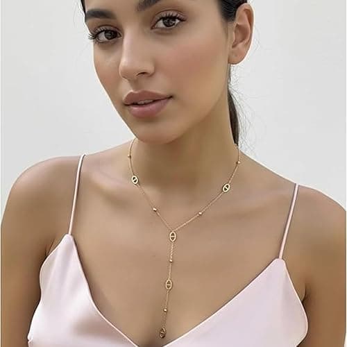 Générique Collier LONG MAILLE MARINE Collier y Acier Inoxydable Sautoir Plongeante Femme Collier Femme Acier Inoxydable Maille Marine Long En Y Pour Soirée thumbnail 9