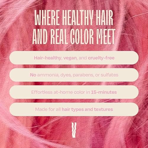 Overtone Daily Color Depositing Conditioner, Pastel Pink, 4.5oz, Hydrating, Damage-Free Temporary Hair Color for All Hair Types with Shea Butter & Coconut Oil, Vegan & Cruelty-Free thumbnail 5