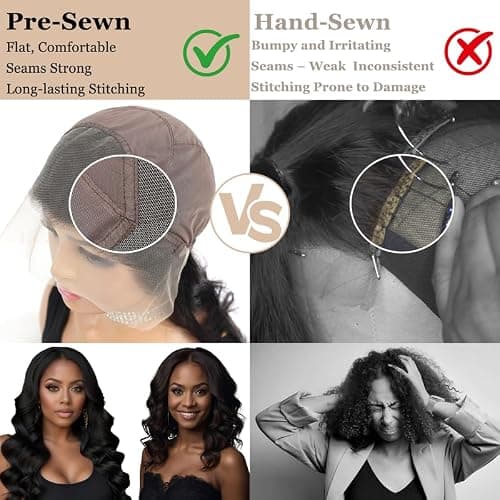 EINbeauty Pre-sewn 13x4 Frontal HD Lace with Elastic Cap – Body Wave Human Hair Frontal with Baby Hair, Bleach & Dye Friendly, Beginner Friendly 14 Inch 613 Blonde thumbnail 4