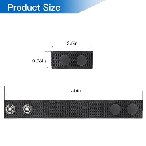 Ullnosoo Belt Keepers for Duty Belt, 1000D Nylon Tactical Keepers 2¼" with Double Snaps thumbnail 7