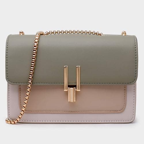 Color-Block Crossbody Bags for Women Leather Cross Body Purses Cute Designer Handbags Shoulder Bag Medium Size thumbnail 2