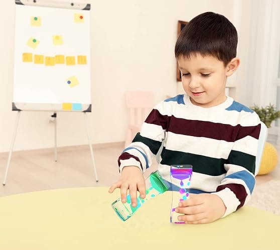 CAILINK Liquid Motion Bubbler Timer 2Pack Sensory Toys for Relaxation, Floating Color Lava Timers thumbnail 2