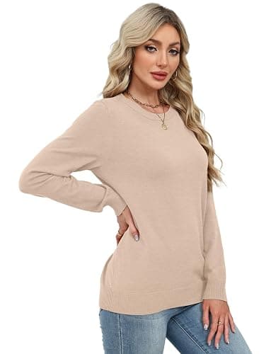 WIHOLL Sweaters for Women Lightweight Pullover Tops Long Sleeve Shirts Crewneck Fashion Clothing Fall Outfits 2025 thumbnail 4