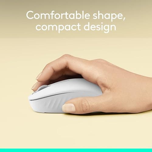 Logitech M196 Bluetooth Wireless Mouse, Compact and Portable Mouse for Laptops, Tablets and More, 12-Month Battery, Smooth Tracking, Compatible with PC and Mac, Windows and macOS - Off White thumbnail 3