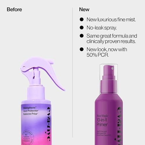 Eva NYC Mane Magic 10-in-1 Hair Primer - New Fine Mist + No-Leak Spray - Sunflower Seed + Argan Oil Heat Protection Spray - For Medium + Thick Hair - Packaging May Vary - Vanilla Scent -5 fl oz thumbnail 3