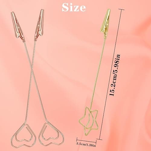 Wullina 3PCS Clips for Joints, Multi-Functional Picture Card Holders for Tables, Bracelet Necklace Jewelry Helper Tool - Heart Star& Round thumbnail 2