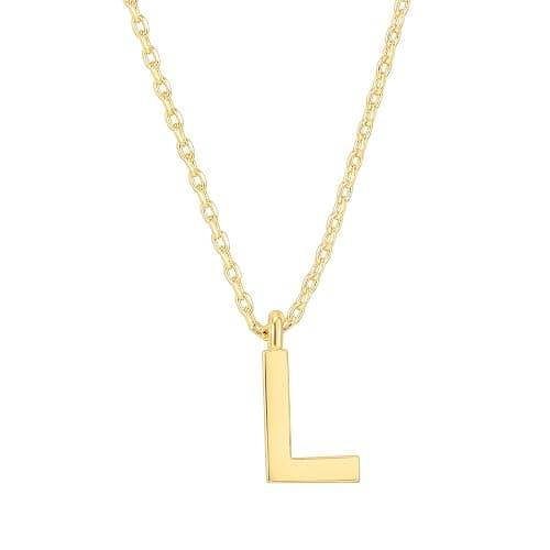 PAVOI 14K Gold Plated Initial Necklace | Letter Necklaces for Women - Image 1