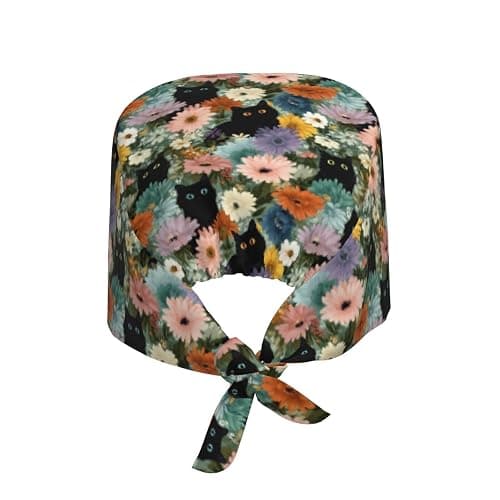 Working Cap Scrub Cap with Sweatband Adjustable Unisex Men Women Tie Back Hat Nurse Surgical Caps thumbnail 2