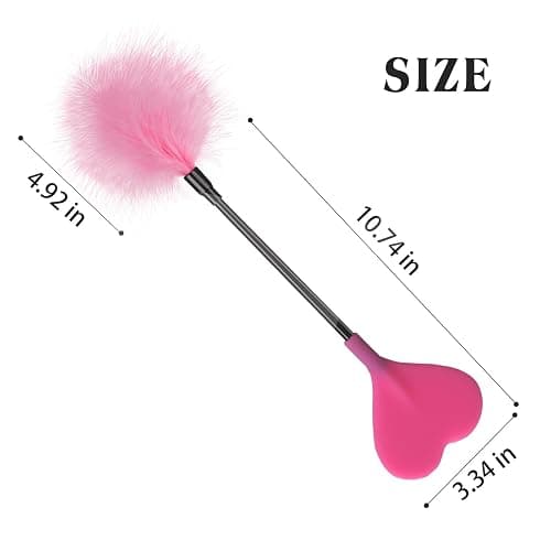 Flirting Feather Hand Pat Adult Sex Products SM Heart Shaped Beater Romantic Sexy Toys(Pink) thumbnail 6