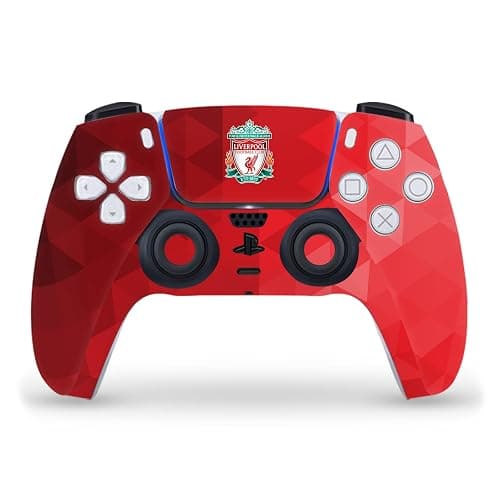 Head Case Designs Officially Licensed Liverpool Football Club Crest Red Geometric Art Vinyl Gaming Skin Decal Compatible With Sony PlayStation 5 PS5 Slim Disc Edition Console & DualSense Controller thumbnail 4