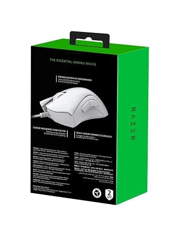 Razer DeathAdder Essential (2021) - Souris Gaming Filaire avec Capteur Optique de 6400 DPI (Design Ergonomique, 5 Boutons Programmables, Jusqu'à 10M de Clics) Blanc thumbnail 11
