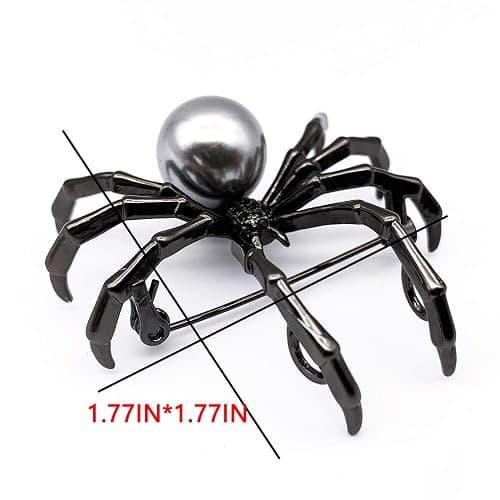 XGALBLA Vintage Style Austrian Crystal Halloween Micro Crystal Pave Spider Brooch Pin for Women thumbnail 2
