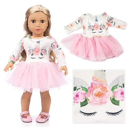 7 Sets 18 inch Doll Clothes Gifts and Accessories, Mickey,Unicorn Doll Clothes Fit American18 inch Doll (NO Doll) thumbnail 3