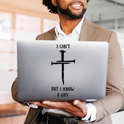 I Can't But I Know A Guy Car Decal - Christian Car Stickers and Decals - Window Decals for Vehicles - Stickers Cars and Truck Decal for Men, Woman, Christian - Sticker of Cars thumbnail 2