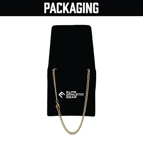 Elite Athletic Gear Hockey Cross Pendant With Chain Necklace - 14K Gold Plated Stainless Steel thumbnail 2