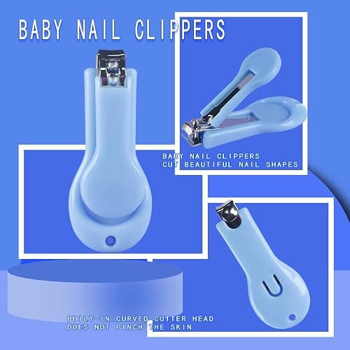 ZELINYE Baby Care Kits,Baby Grooming Kit,10 in 1 Newborn Essentials Must Haves,Baby Nail Clippers Baby Brush Baby Comb Earpick Nose Cleaning Tool Baby Nail File Nursing Baby Kit （Blue） thumbnail 5