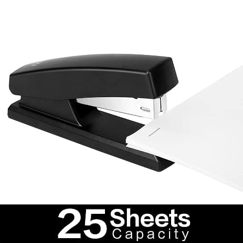 Deli Stapler, Desktop Staplers with 640 Staples, Office Stapler, 25 Sheet Capacity, Black thumbnail 4