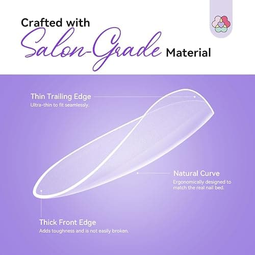 SAVILAND Advanced Gel Nail Kit Almond: 15 Sizes Extra Short Almond Nail Tips with Nail Drill & U V Lamp 500 Pcs Salon Grade Full Matte Nail Tips 30-Day Long Lasting Home DIY Beginner thumbnail 5