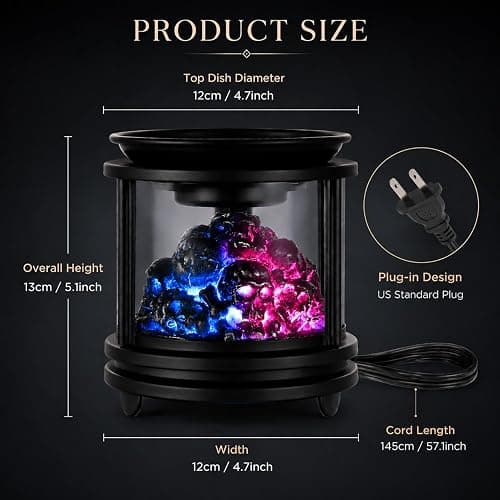 Dicimi Halloween Wax Warmer - Skull Wax Melter for Scented Wax Cubes & Essential Oils, 4-in-1 Electric Warmer with Hot Plate, Spooky Ghost Decor Gift thumbnail 3