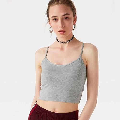 NEWITIN 4 Pack Spaghetti Strap Camisole Top Adjustable Strap Tank Top for Women thumbnail 6