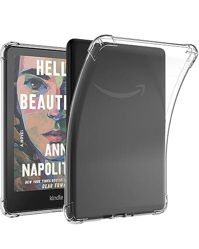 Miimall Clear Case for 7" Kindle Paperwhite 12th Generation 2024 and Kindle Colorsoft Signature Edition 2024 Ultra Thin Soft Flexible TPU Reinforced Corners Shockproof Non-Yellowing Shell Case Clear - Image 1