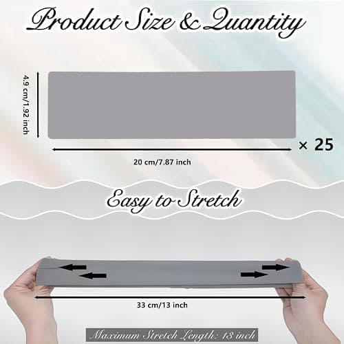 25 Pack Headbands for Women 25 Colors Head Bands for Women's Hair, Non Slip Stretchy Elastic Headbands for Yoga Running Gym thumbnail 2