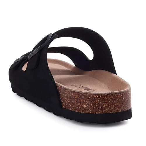 ODOLY Unisex Cork Footbed Slide Sandal, Arch Support Summer Outdoor Sandals with Adjustable Buckle for Women and Men thumbnail 5